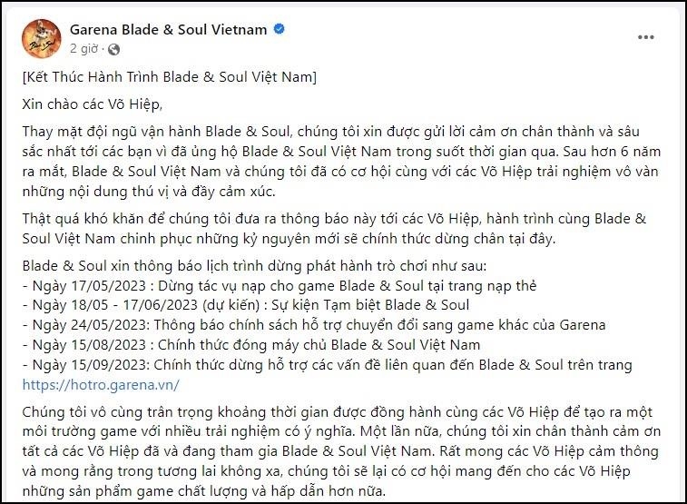 Blade & Soul Việt Nam ngừng hoạt động, và những gì bạn cần biết