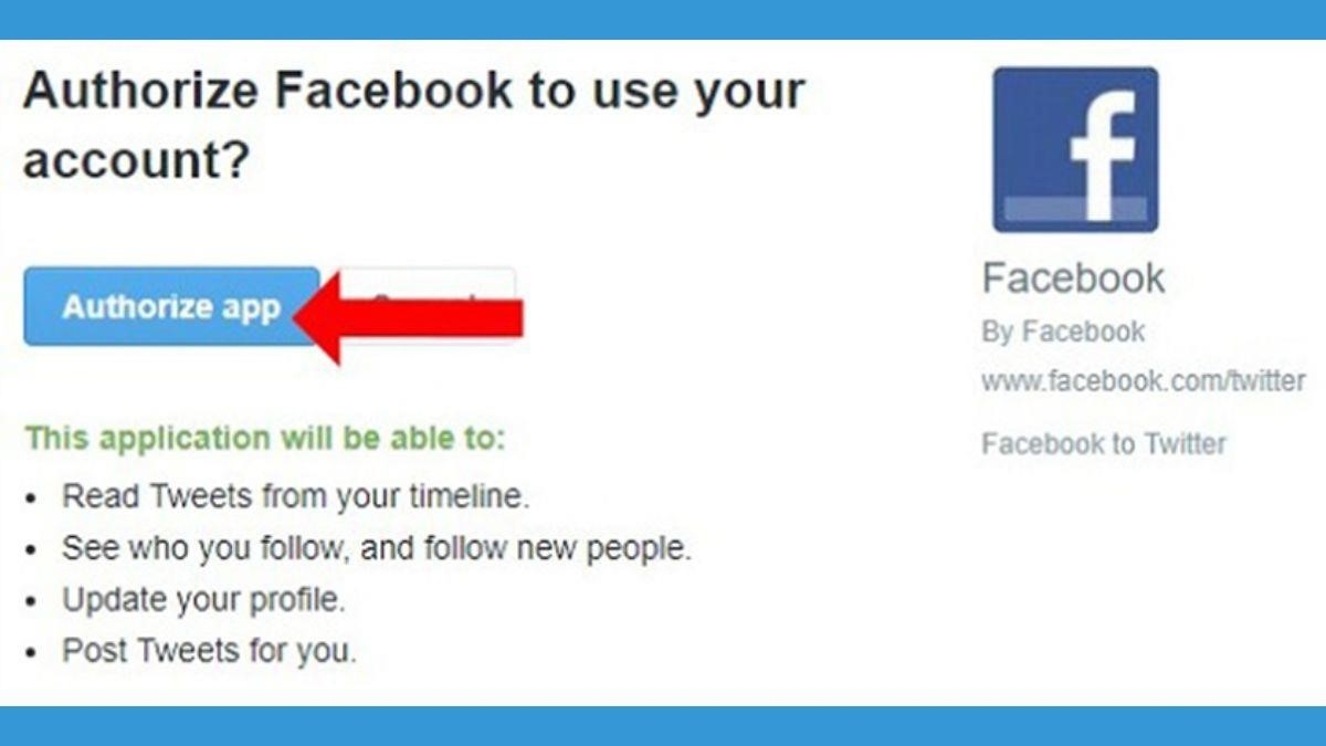 Cách đăng ký và đăng nhập vào Twitter bằng tài khoản Facebook.