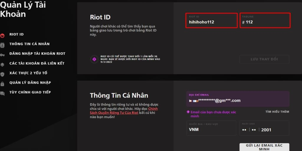 Cách nhận Riot ID và thay đổi Riot ID.