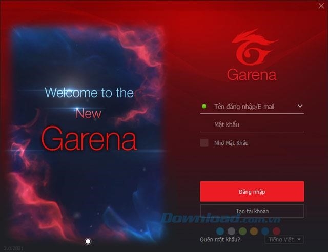 Hướng dẫn cài phiên bản Garena 2.0 mới nhất.