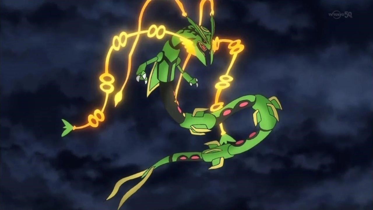 Rayquaza là một Pokémon huyền thoại xuất hiện trong trò chơi Pokémon, được coi là linh vật của vùng đất Hoenn. Nó có hình dạng giống một con rồng màu xanh lá cây và xanh lam, với sức mạnh vô cùng lớn.