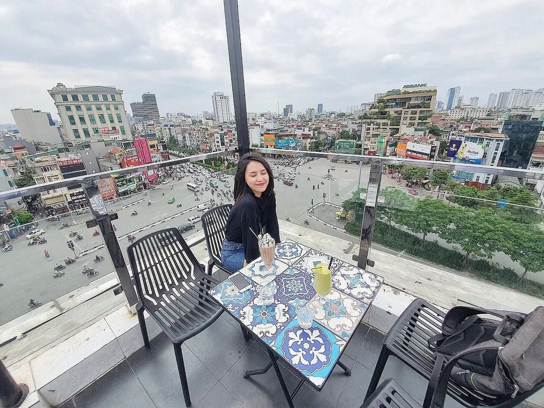 Quán cafe view đẹp ở Đống Đa Hà Nội Aries Rooftop Coffee