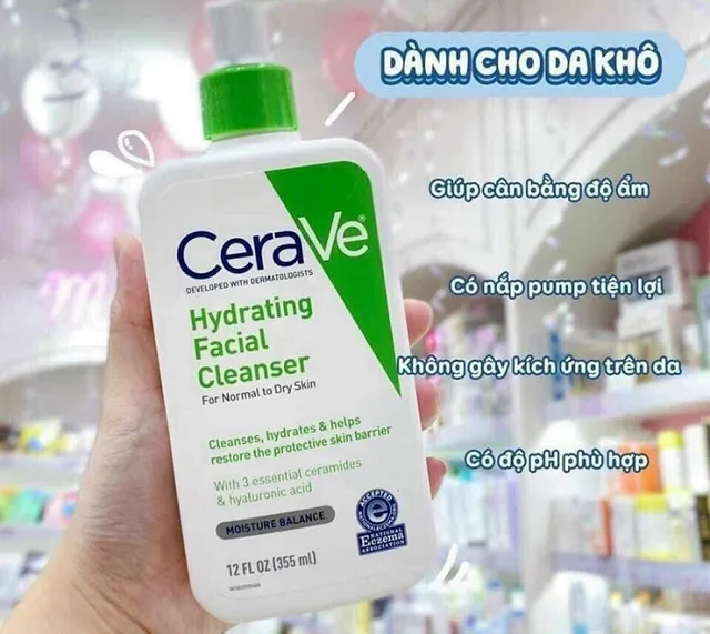 Sữa rửa mặt Cerave Hydrating Facial Cleanser